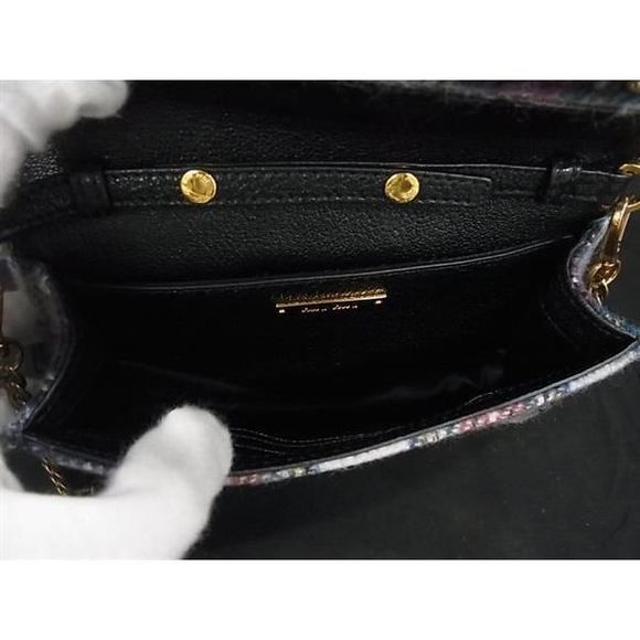 Miu Miu Wool Plaid 2WAY Shoulder Bag Mini Bag Red - Picture 7 of 8